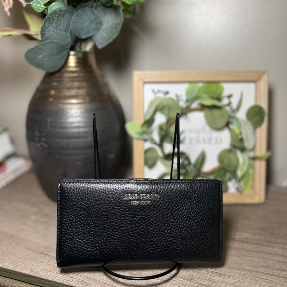kate spade Handbags - Kate spade Black Pebbled Leather Wallet
Like new